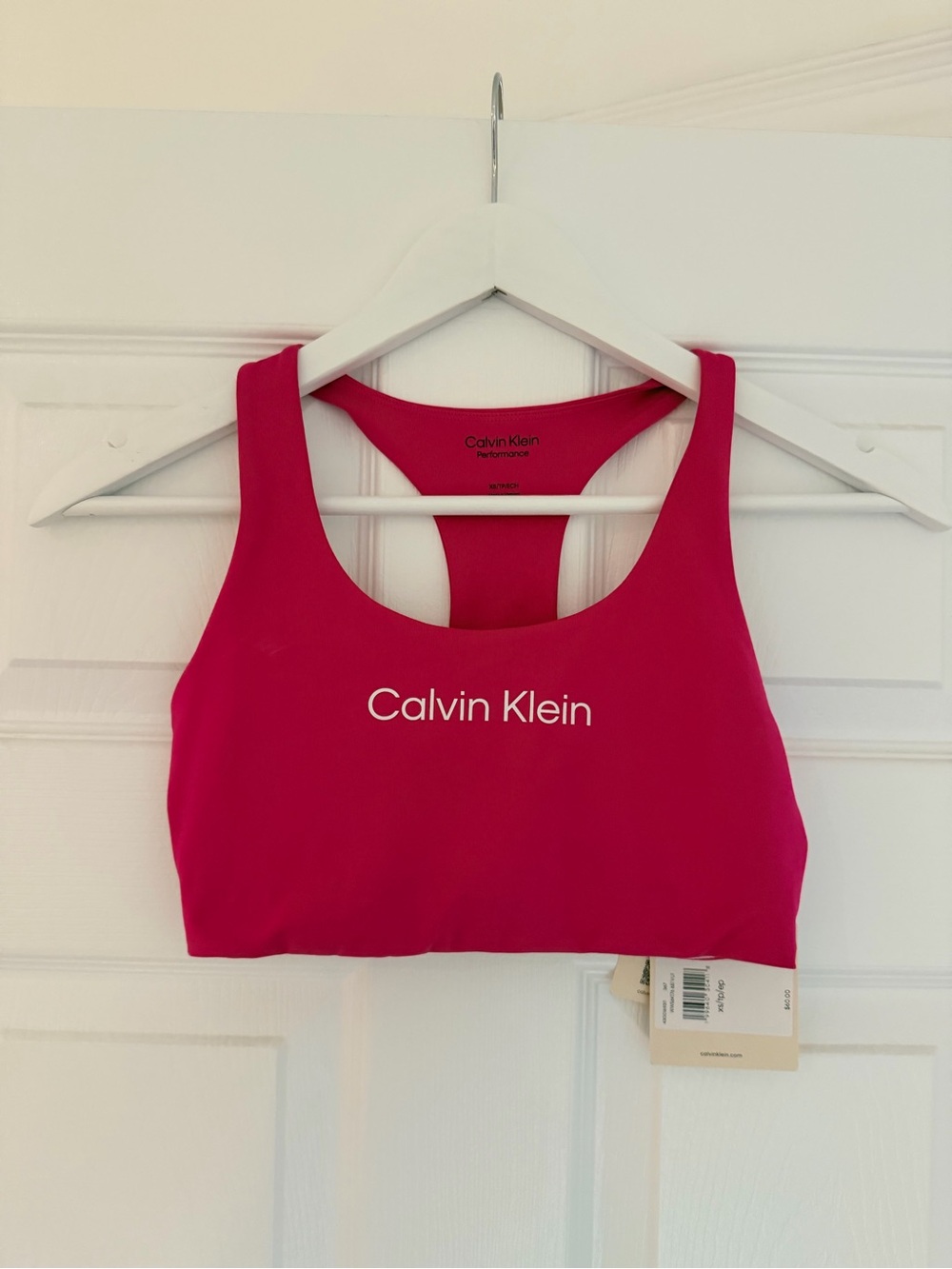 NWT Calvin Klein Performance Hot Pink Sports Bra XS